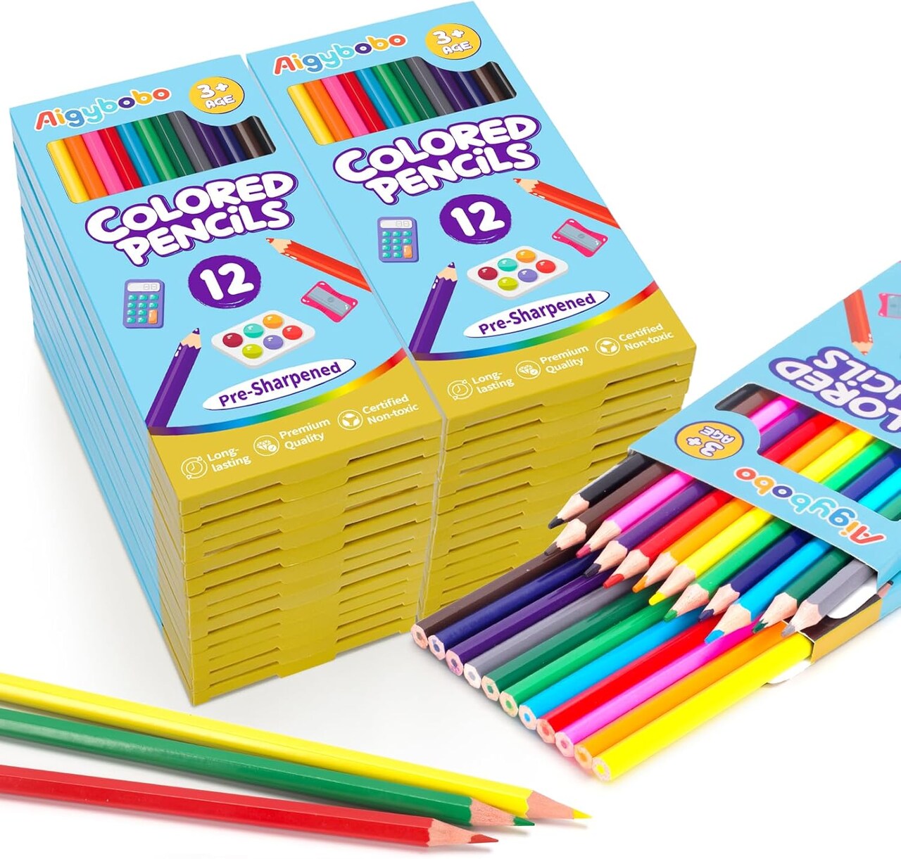 360 Count Colored Pencils Bulk, 30 Pack Colored Pencils for Kids 12 Colors, Pre-sharpened Color Pencils, Bulk Coloring Pencils School Supplies for Teachers, Classroom Prizes, Art Supplies